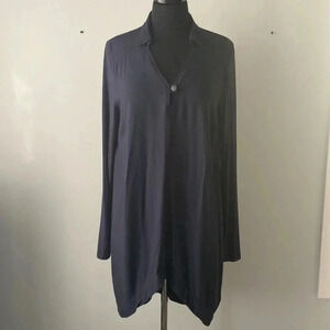 Sandwich  |High- Low Longsleeve Shirt Dress